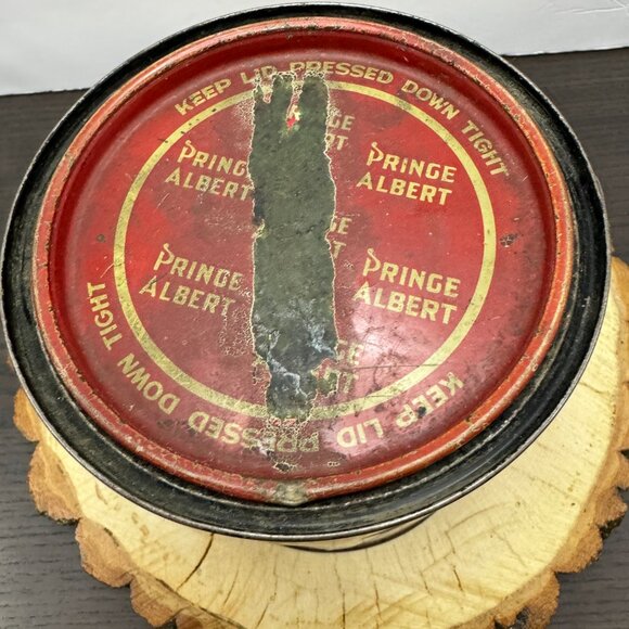 Vintage Empty Tin Prince Albert Tobacco Can Container Rustic Antique Decor - Picture 4 of 6